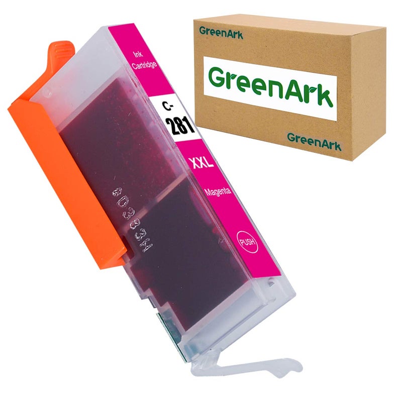 GREENARK 1 Pack Replacement for Canon CLI-281 CLI-281XXL M Magenta Compatible Ink Cartridges Ink Tank use with Canon PIXMA TR8520 TS9120 TS8120 TS6120 TR7520 TS6220 TS8220 TS9520 TS9521C Printers - Image 1